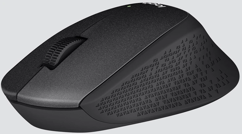 Tyli belaidė optinė pelė Logitech B330, Juoda