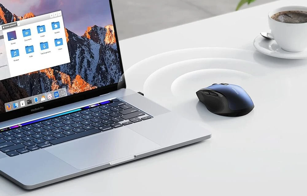 Ugreen MU006 optinė belaidė USB pelė 2.4GHz 4000 DPI - mėlynas