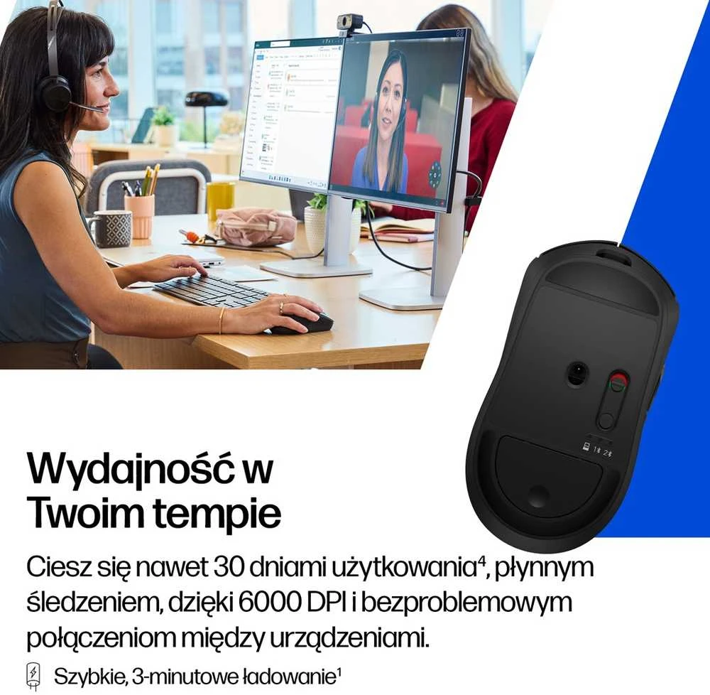 „Hewlett Packard“ (HP) įkraunama belaidė pelė „HP 700“