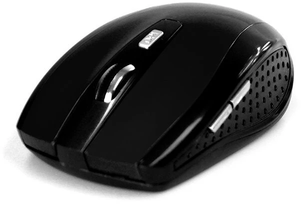 Belaidė optinė ergonomiška pelė Media-Tech RATON PRO MT1113K, tinka kairiarankiams ir dešiniarankiams, Nano USB adapteris, 1600DPI, juoda