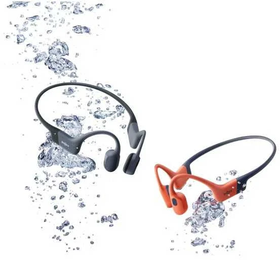 Shokz OpenSwim Pro plaukimo ausinės su kaulų laidumo technologija, USB-C, pilkos spalvos
