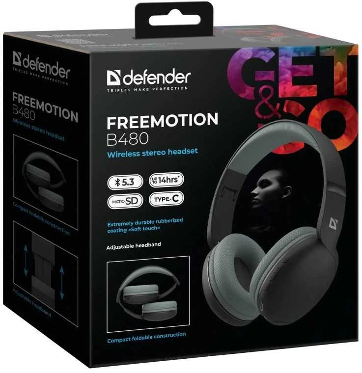 Ausinės DEFENDER BLUETOOTH FREEMOTION B480 Juodas