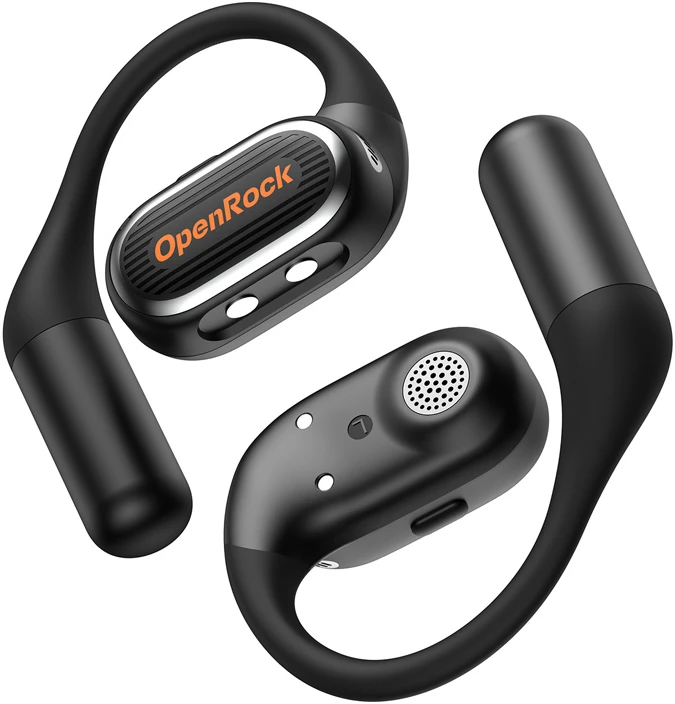 Ausinės Oneodio OpenRock Link 20 – Sport Open Belaidės earbus, Detachable microphone, Bluetooth, Juodas