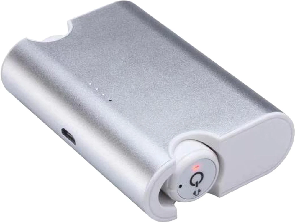 Belaidės ausinės - Platinet PM1080 Baltos „Bluetooth“ Sportinės Ausinės Su CVC 6.0, 85 mAh Baterijomis, 1500 mAh Įkrovimo Dėklu