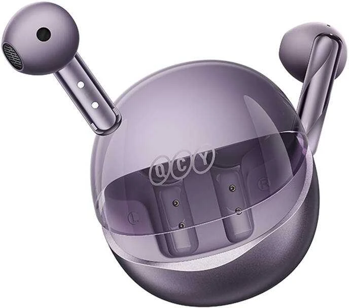 Ausinės QCY AilyBuds Clear T32 Violetinė
