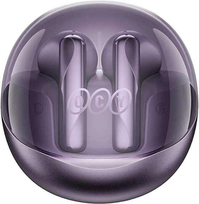 Ausinės QCY AilyBuds Clear T32 Violetinė