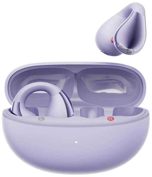 OWS QCY Crossky C30 ausinės su spaustuku IPX4 Bluetooth 5.4 - Violetinė
