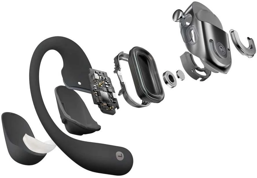Shokz OpenFit 2 Kaulų laidumo ausinės, Juodas spalvos