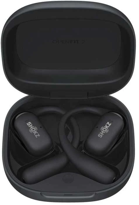 Shokz OpenFit 2 Kaulų laidumo ausinės, Juodas spalvos