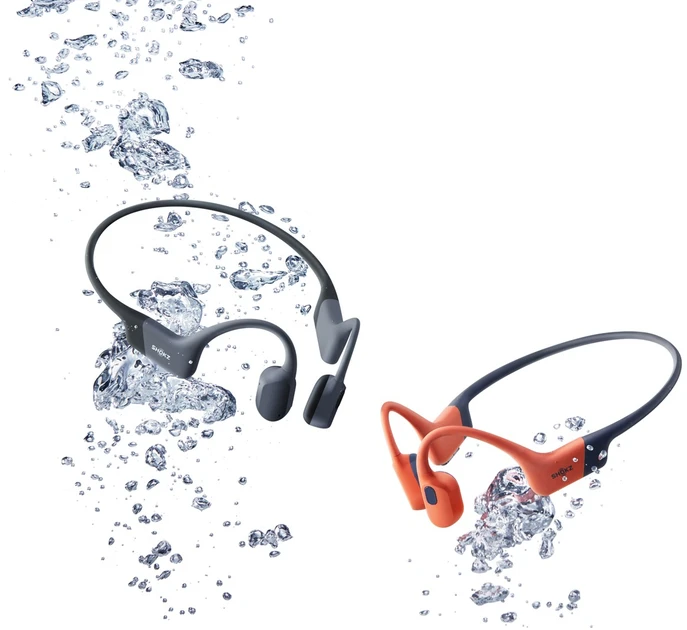 Belaidės Ausinės - SHOKZ OpenSwim Pro Bluetooth 5.4 IP68 Atsparios Vandeniui Pilkos