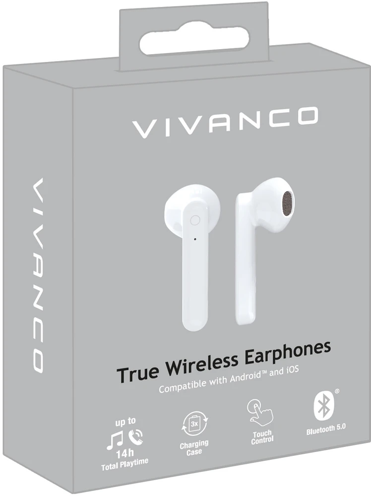 Belaidės ausinės - Vivanco Smart Air Pair 60599 Balta