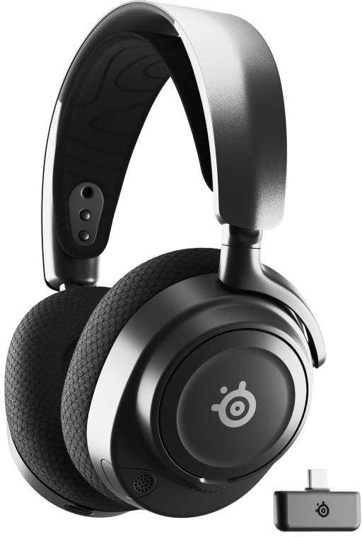 Belaidės žaidimų ausinės SteelSeries Arctis Nova 7, Juodos spalvos