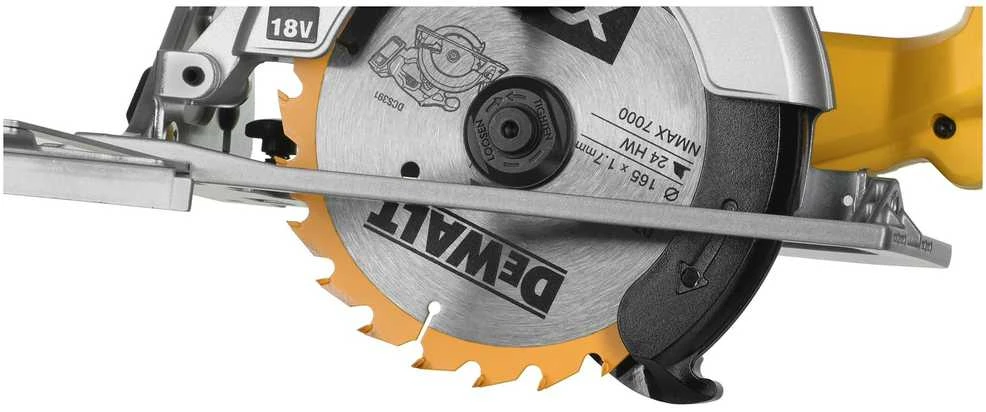 DEWALT diskinis pjūklas DCS391NT 18V 165mm TSTAK be akumuliatoriaus ir kroviklio