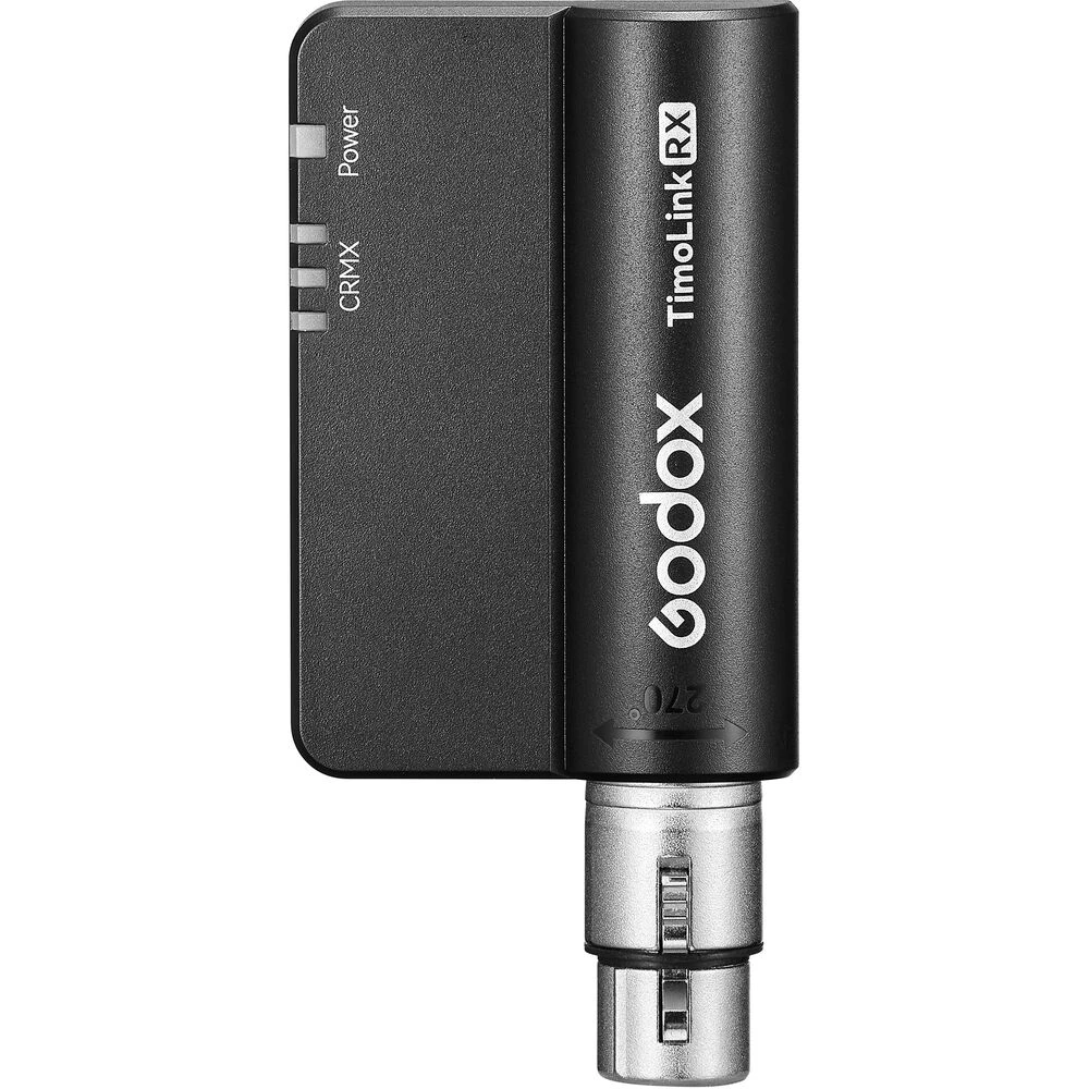 Belaidis DMX Imtuvas - Godox TimoLink RX 300 m Diapazonas 5-Pin XLR Jungtis Juoda