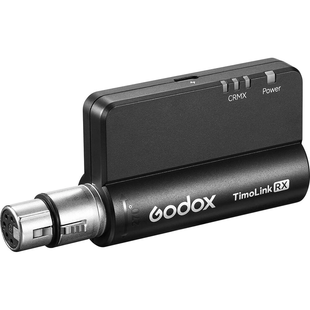Belaidis DMX Imtuvas - Godox TimoLink RX 300 m Diapazonas 5-Pin XLR Jungtis Juoda