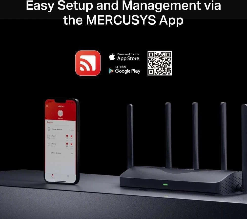 Mercusys BE9300 Tri-Band Wi-Fi 7 Maršrutizatorius | Mercusys