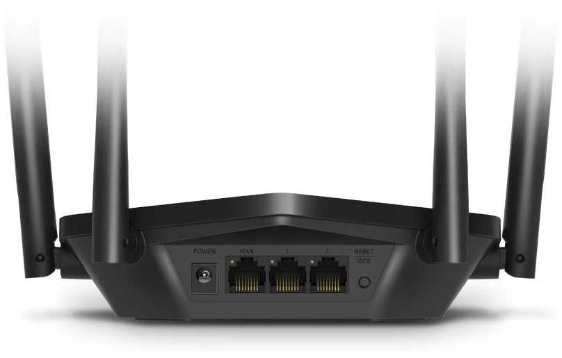 Mercusys | AX1500 WiFi 6 Maršrutizatorius | MR60X | 802.11ax | 1201+300 Mbit/s | 10/100/1000 Mbit/s | Ethernet LAN (RJ-45) jungtys 2 | Tinklelio atramos Nr. | MU-MiMO Taip | Nėra mobiliojo plačiajuosčio ryšio | Antenos tipas Išorinė
