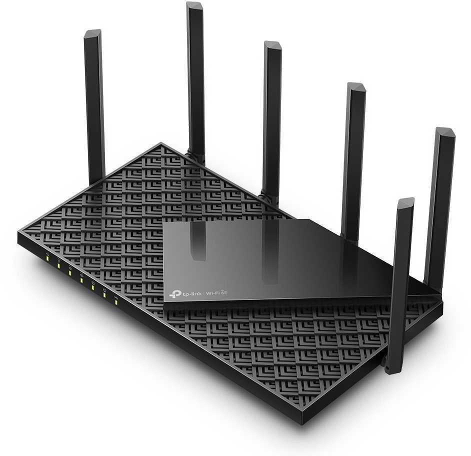 TP-LINK | AXE5400 trijų dažnių gigabito „Wi-Fi 6E“ maršrutizatorius | Archer AXE75 | 802.11ax | 10/100/1000 Mbit/s | Ethernet LAN (RJ-45) jungtys 4 | Mesh palaikymas: Taip | MU-MiMO: Ne | Ne, mobilusis plačiajuostis ryšys: Ne | Antenos tipas: Išorinė | 1
