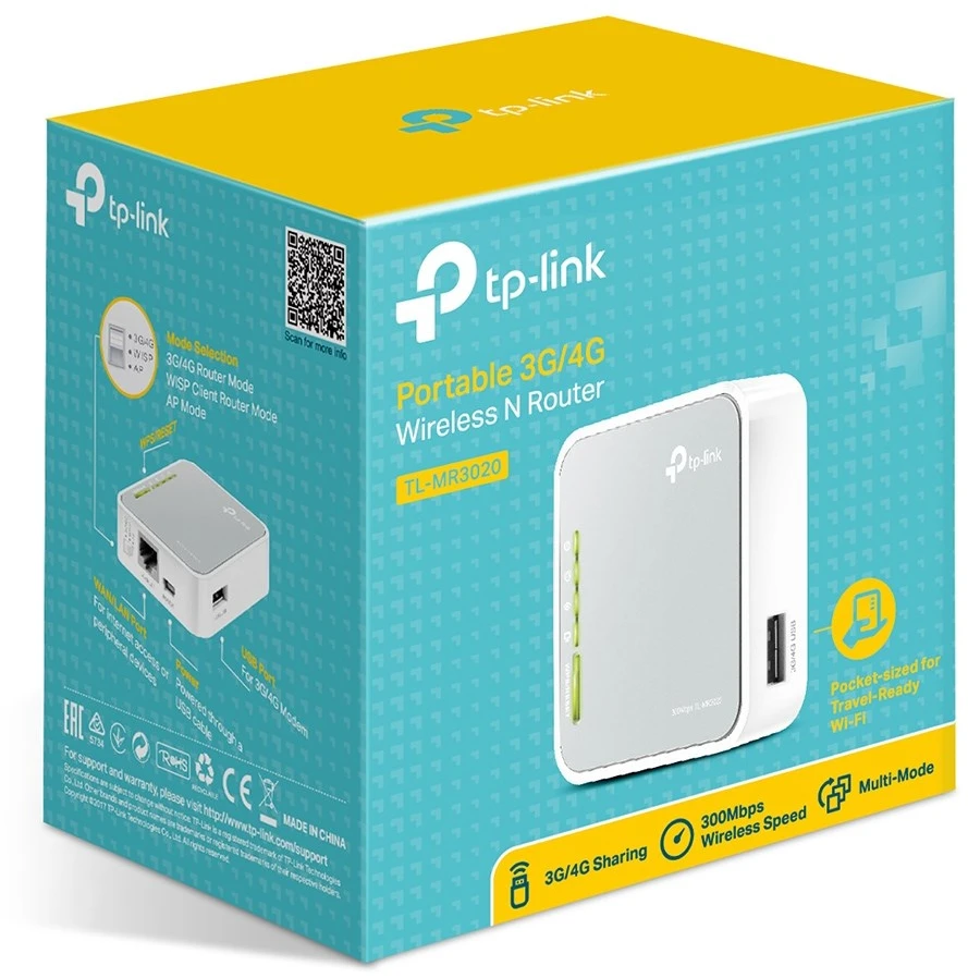 Šakotuvas TP-Link 3G maršrutizatorius / TL-MR3020