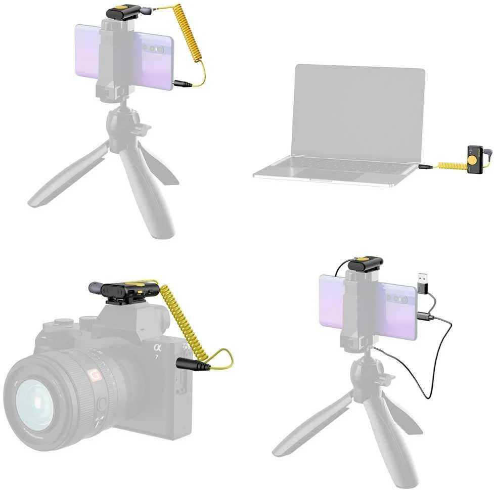 Belaidis Mikrofonas - 7Ryms iRay DW10 2.4 GHz Omnidirectional USB-C 3.5mm Baltas