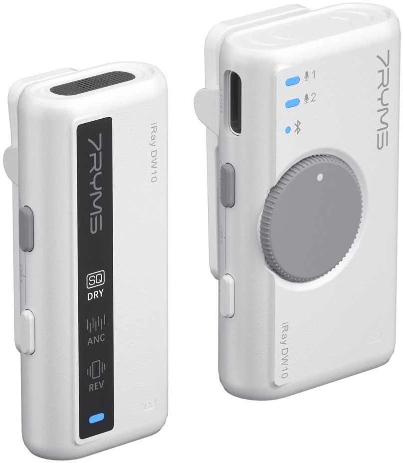 Belaidis Mikrofonas - 7Ryms iRay DW10 2.4 GHz Omnidirectional USB-C 3.5mm Baltas