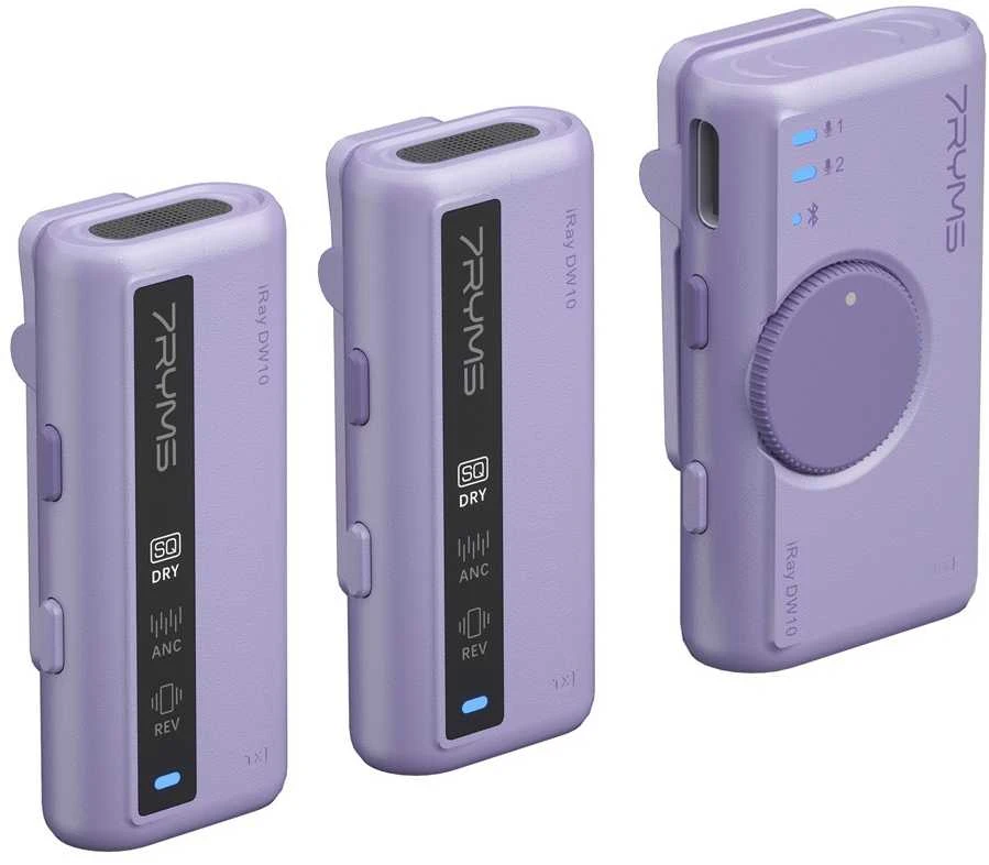 Belaidis Mikrofonas - 7Ryms iRay DW10 Dviejų Kanalų Imtuvas ir Siųstuvai Violetinė