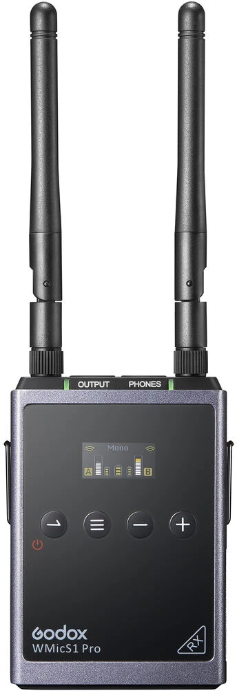 Belaidis mikrofonas - Godox WMicS1 Pro Kit 2 96 kanalų UHF sistema
