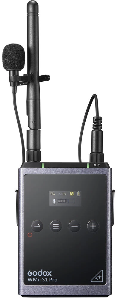 Belaidis mikrofonas - Godox WMicS1 Pro Kit 2 96 kanalų UHF sistema
