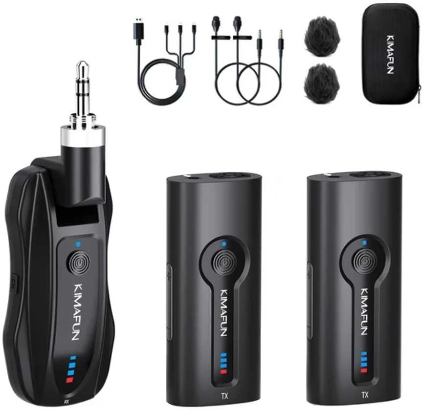 Belaidis Mikrofonas - KIMAFUN KM-G70-1 Dual Transmitters USB-C Įkraunamas