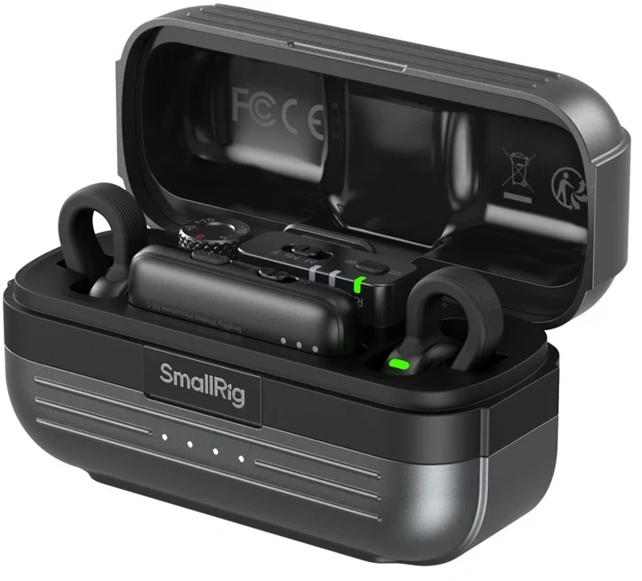 Belaidis mikrofonas - SMALLRIG S 70, 2 siųstuvai, 24 bitų / 48 kHz, triukšmo slopinimas, įkrovimo dėklas
