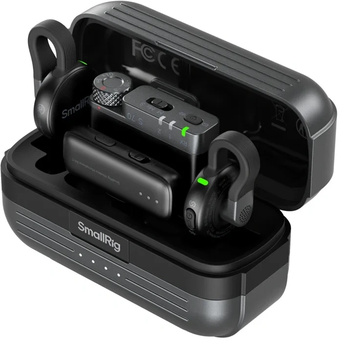 Belaidis mikrofonas - SMALLRIG S 70, 2 siųstuvai, 24 bitų / 48 kHz, triukšmo slopinimas, įkrovimo dėklas