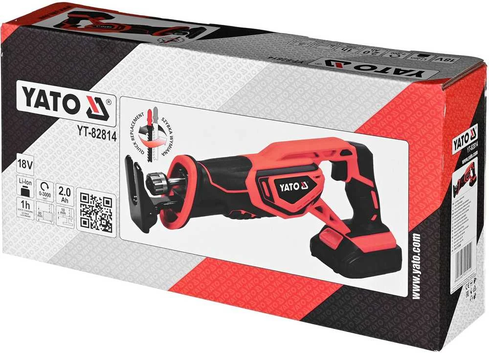 Tiesinis pjūklas/siaurapjūklis Yato YT-82814; 18 V; 2,0 Ah akum.