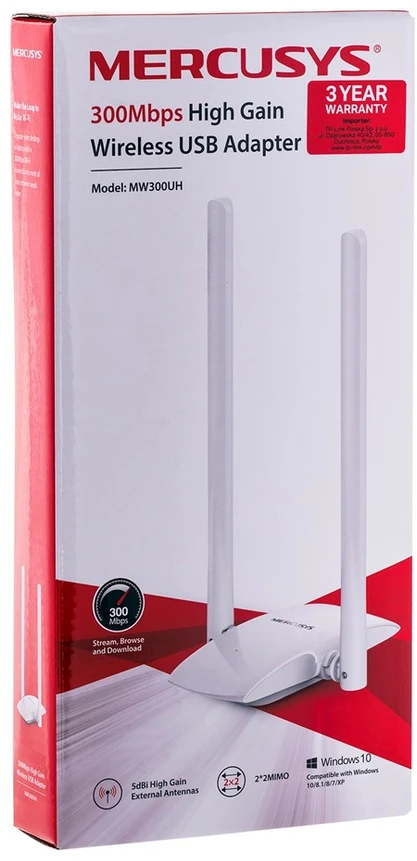 TP-Link Karta jungiama į tinklą Mercusys MW300UH WiFi N300 USB