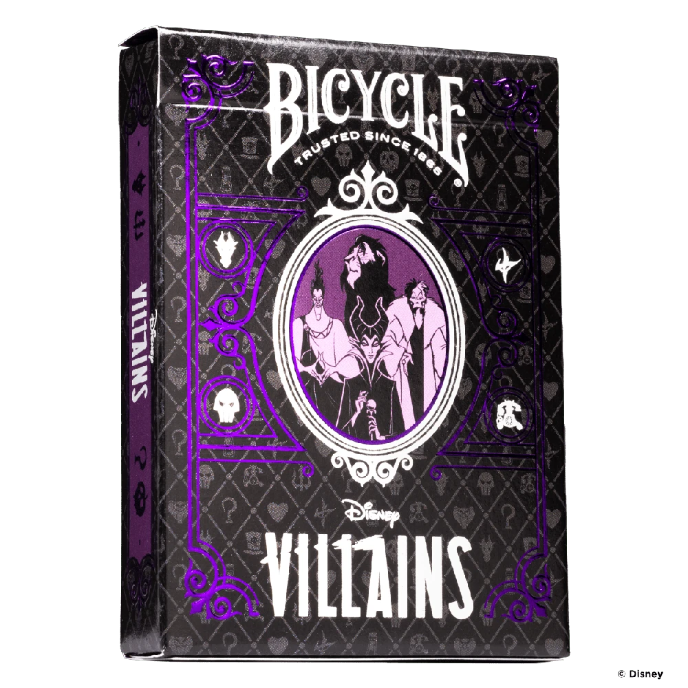Bicycle Disney Villains Žaidimo Kortos (Violetinės)