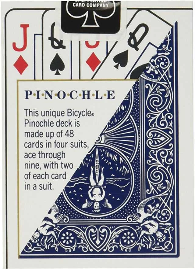Bicycle Pinochle Standard Žaidimų Kortos (Mėlynos)