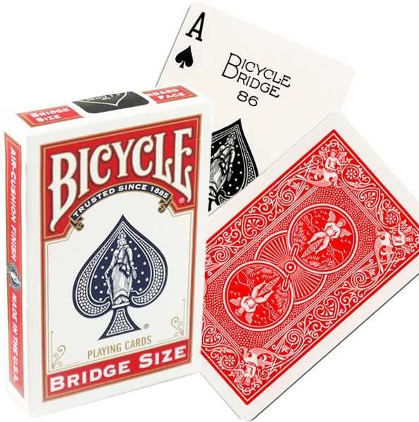Bicycle Rider Back Bridge Size Žaidimų Kortos (Raudonos)