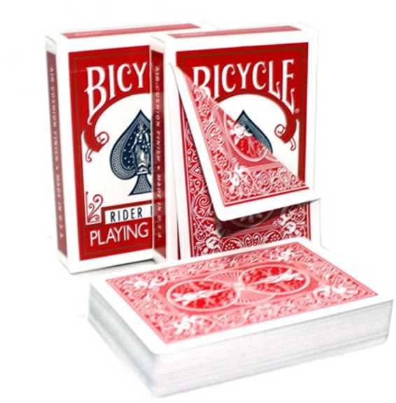 Bicycle Rider Double Back Žaidimų Kortos (Raudonos)
