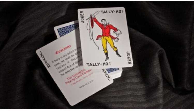 Bicycle Tally-Ho Circle Pokerio Kortos (Mėlynos)