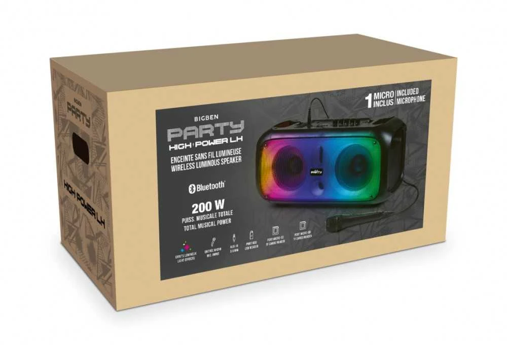 Big Ben Bigben Party Garsiakalbis - Bigben 200w Bluetooth Švytintis Garsiakalbis