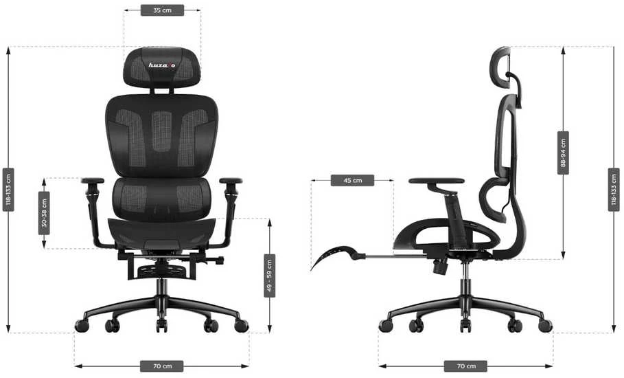 Žaidimų kėdė „HUZARO COMBAT 7.9“, juoda