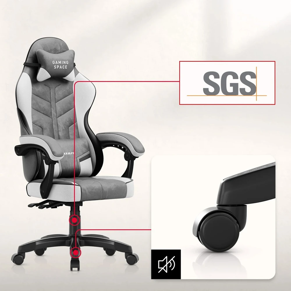 Huzaro Force 2.7 Pilkas Gaming Chair