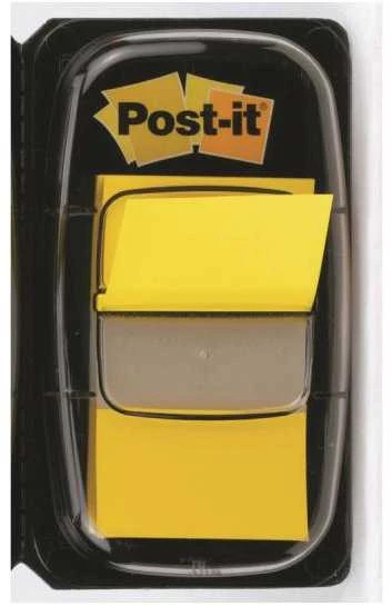 3M Lipnūs žymekliai Post-it, 25,4 x 43,2 mm, 50 lapelių, geltona