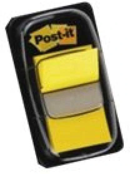 3M Lipnūs žymekliai Post-it, 25,4 x 43,2 mm, 50 lapelių, geltona