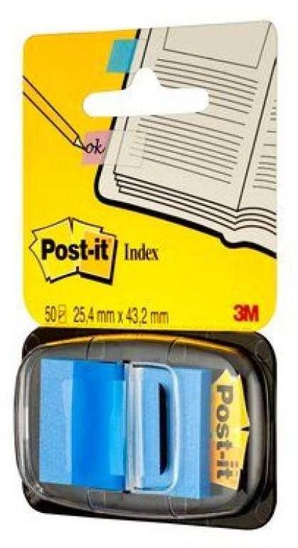 3M Lipnūs žymekliai POST-IT, 25,4 x 43,2 mm, 50 lapelių, mėlyna