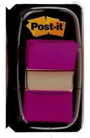 Plastikiniai žymekliai Post-it. 25x43mm. 50vnt..violetinės spalvos