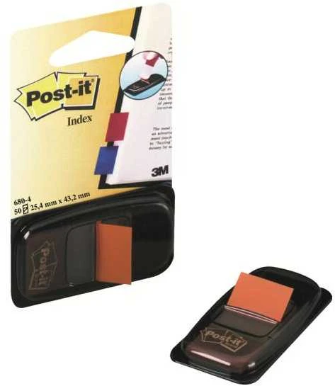 3M Lipnūs žymekliai POST-IT, 25,4 x 43,2 mm, 50 lapelių, oranžinė