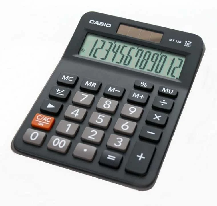 Stalinis skaičiuotuvas CASIO MX-12B, 106,5 x 147 x 29 mm