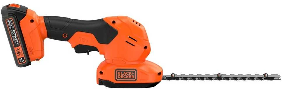 Black & Decker Juodas & Decker Gyvatvorių ir žolės žirklės Juodas & Decker BCSS18D1-QW; 18 V; 1x2,0 Ah akum.+ pakrovėjas