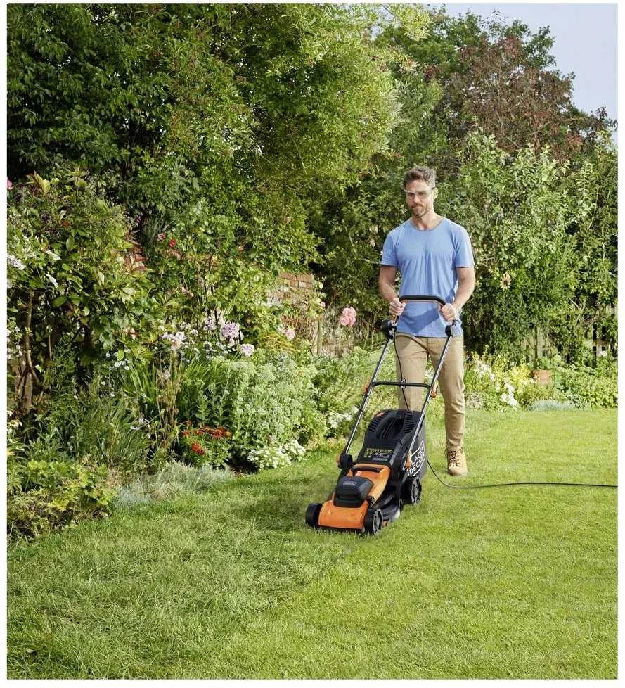 Black & Decker juodas+decker 1400W Corded Lawn Mower BEMWP340 Juodas+DECKER