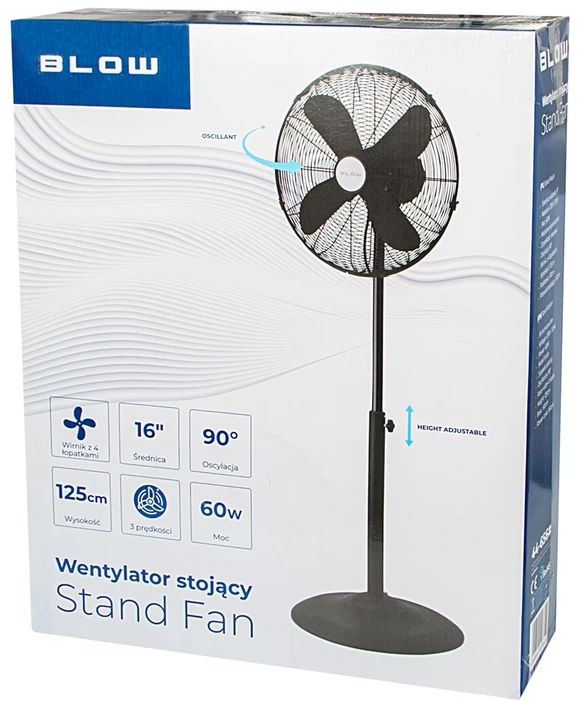 Blow Pastatomas ventiliatorius 16" 60W Juodas